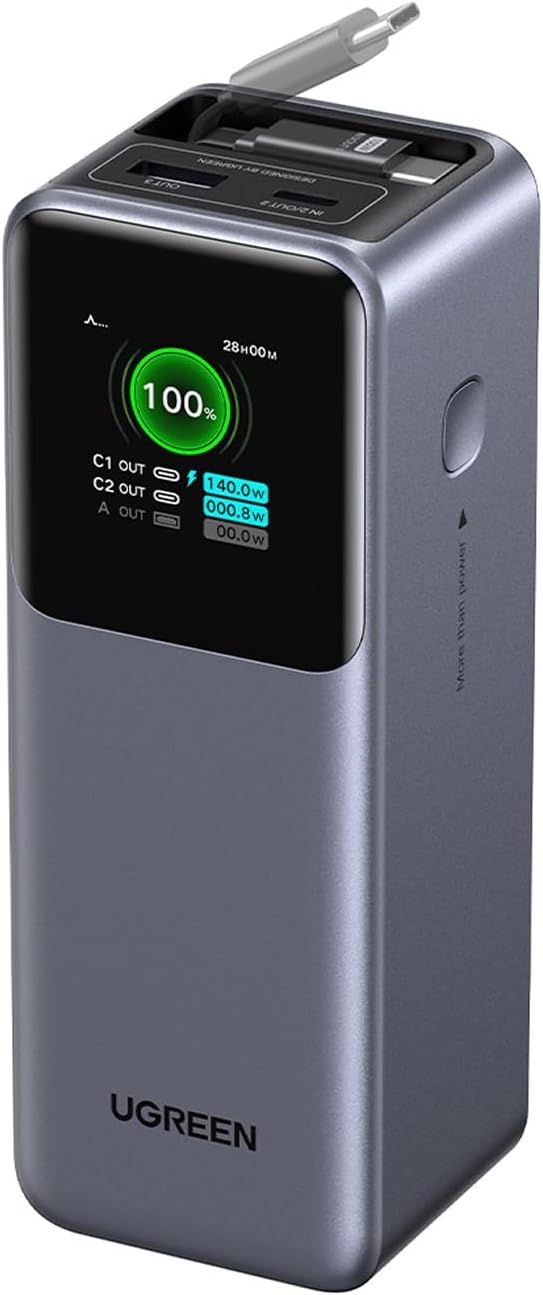 Ugreen Launches 20000mAh Nexode Power Bank with Retractable Cable