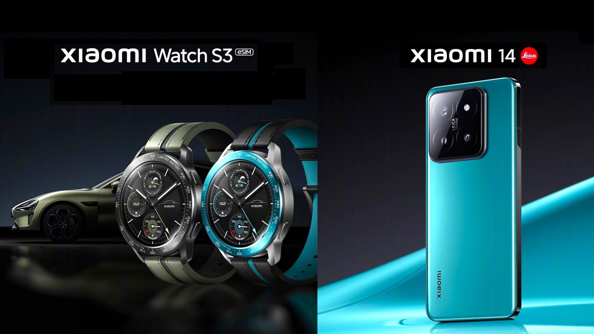 Xiaomi 14, Xiaomi 14 Pro and Watch S3 debut in the main colours of the  first Xiaomi SU7 EV -  News
