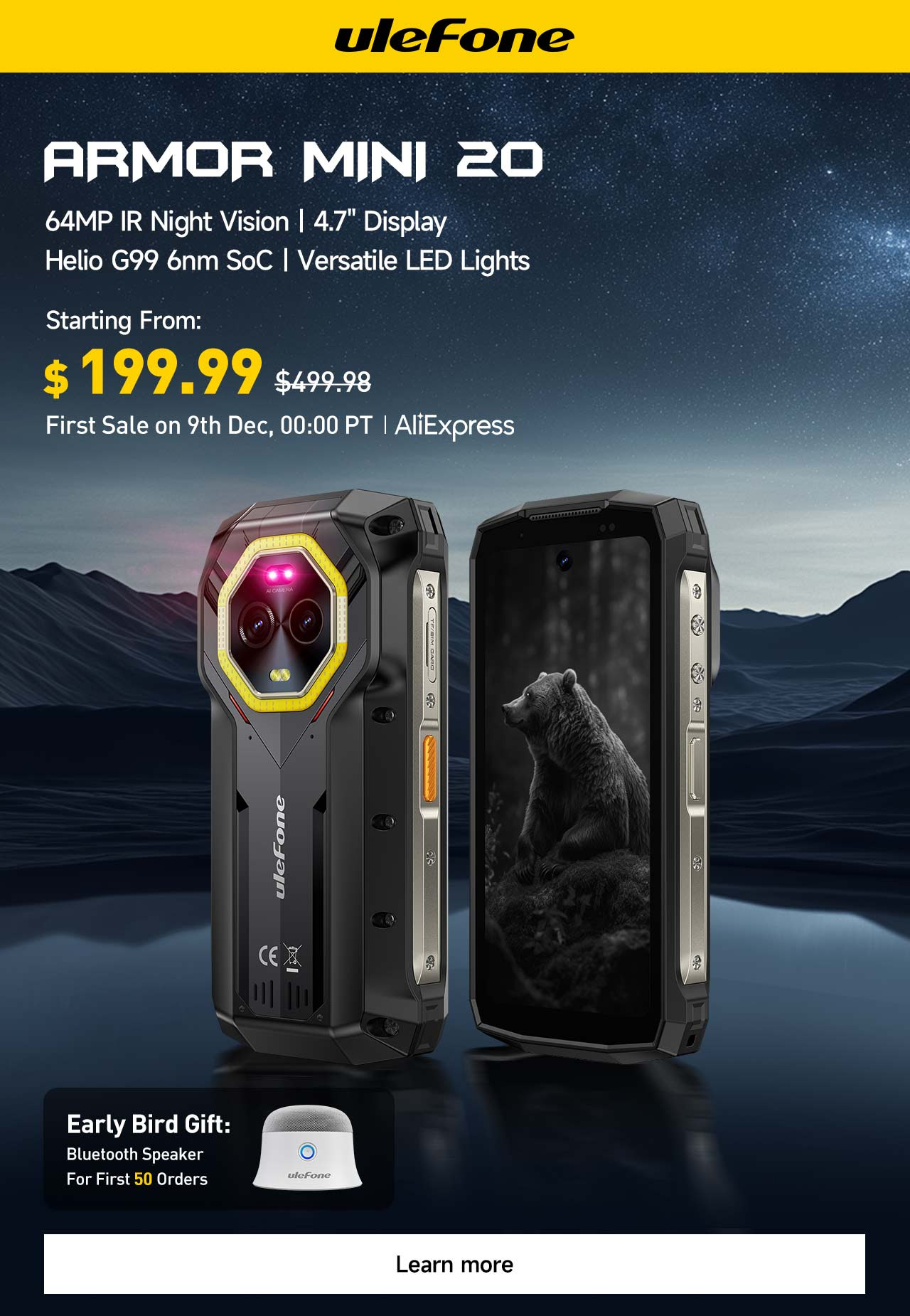 Ulefone's Armor Mini 20 is a rugged, versatile smartphone