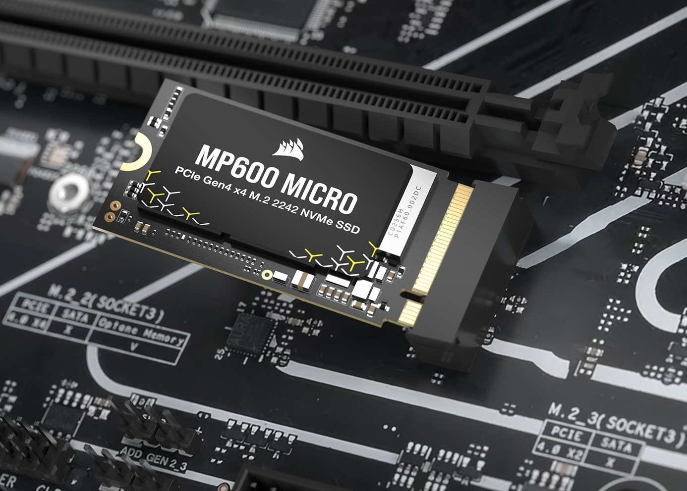 CORSAIR MP600 MINI PCIe Gen4 x4 NVMe M.2 SSD – M.2 2230 – Up to