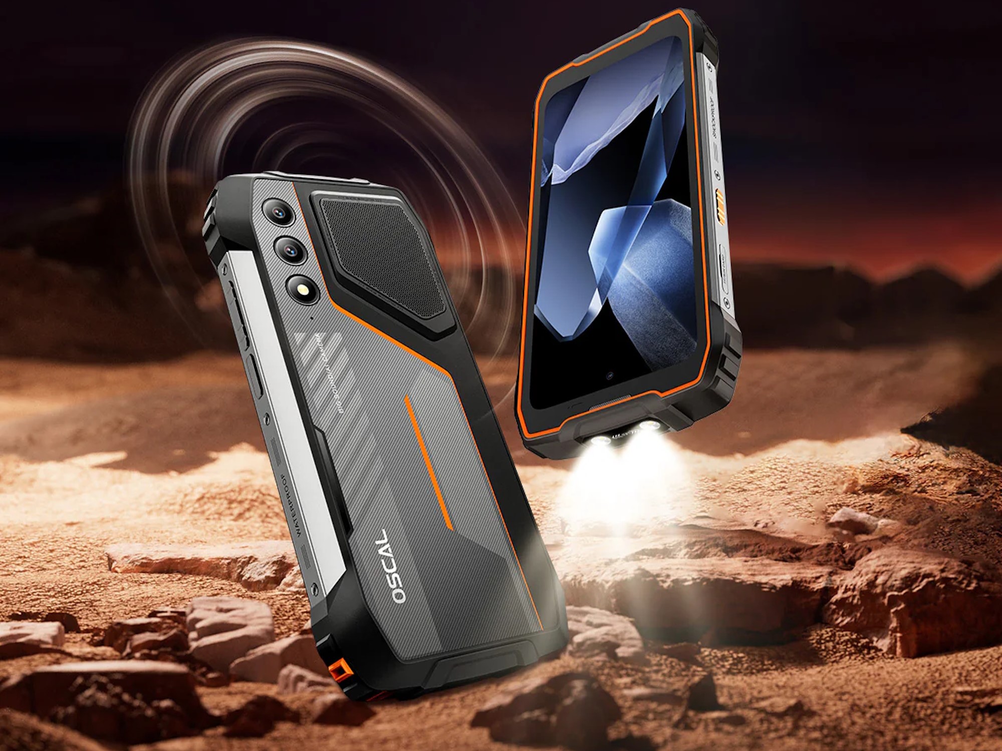 Pilot 1: New rugged smartphone with huge battery, powerful speakers and bright flashlight