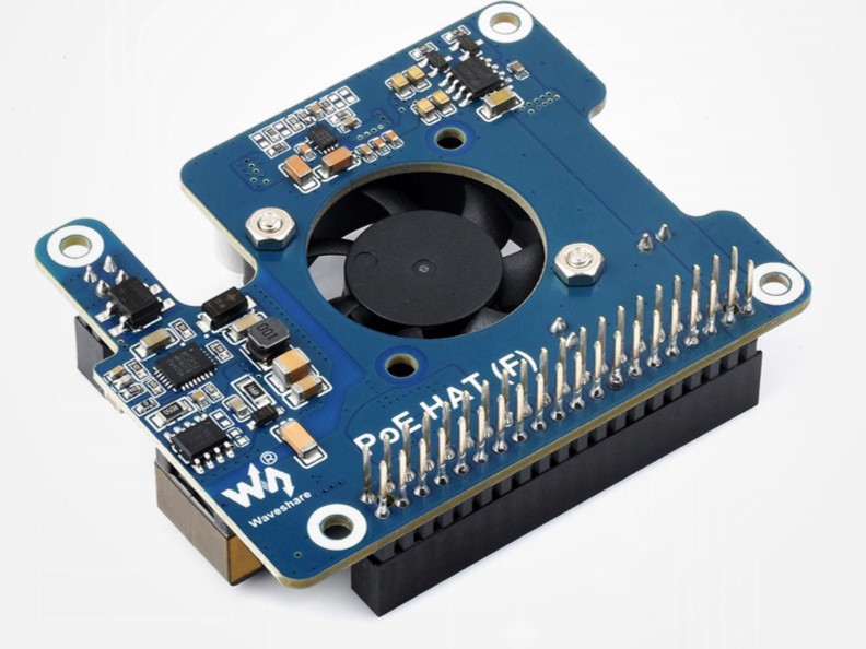 Raspberry Pi 5: PoE HAT board provides one cable for network and power and offers 12 volts for attachments