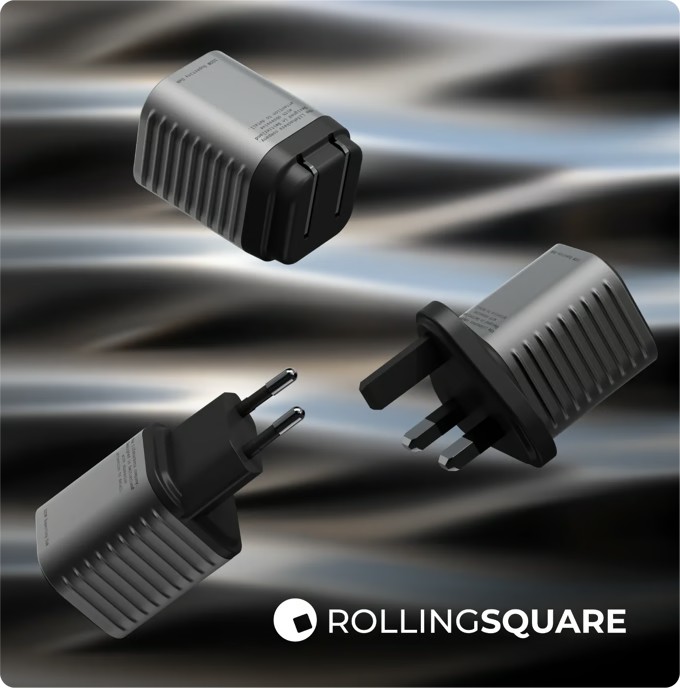 The Supertiny 100W GaN charger will be available with US, UK, or EU plugs.