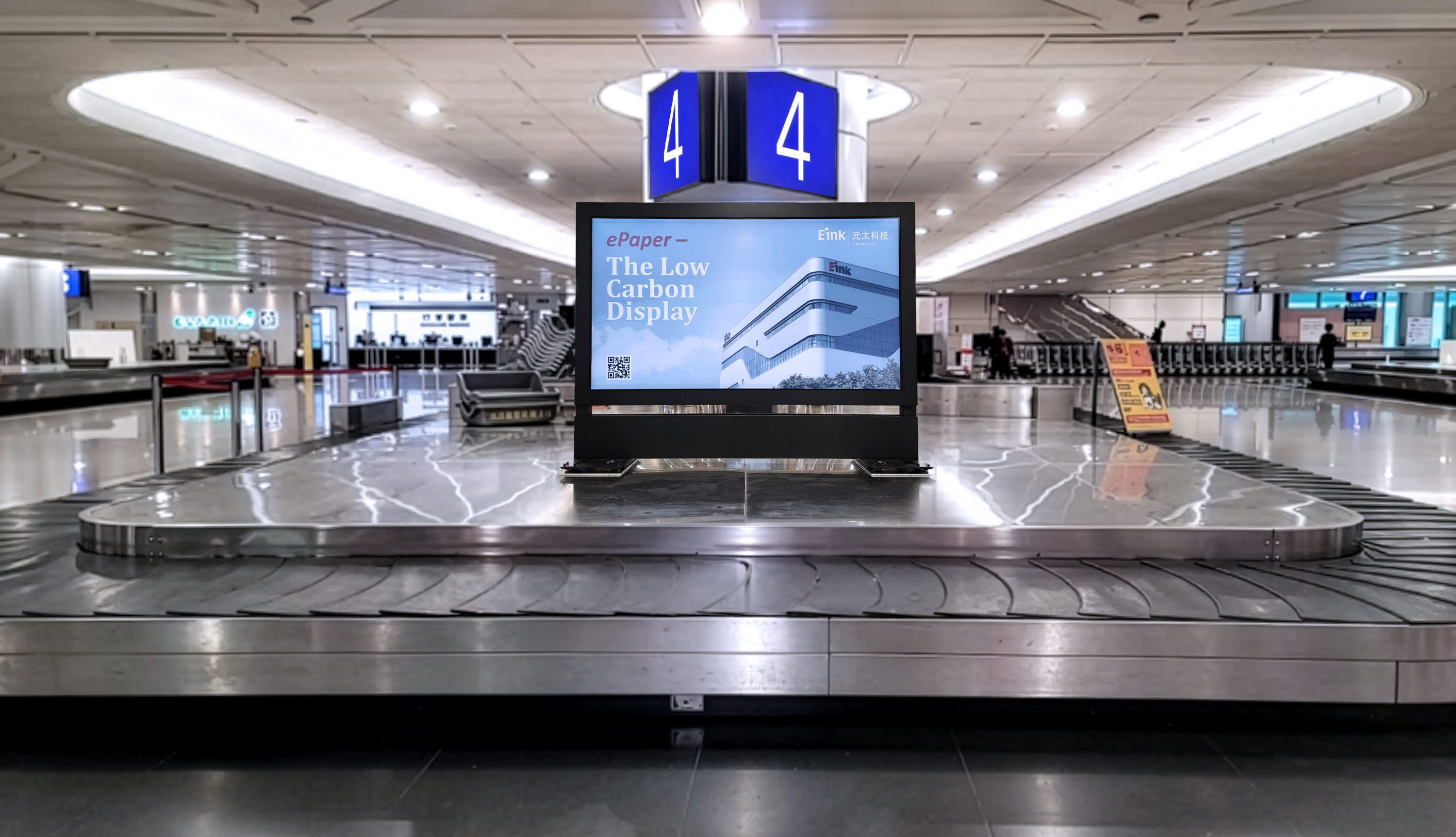 E-Ink installs 75-inch e-paper display at Taipei Taoyuan Airport