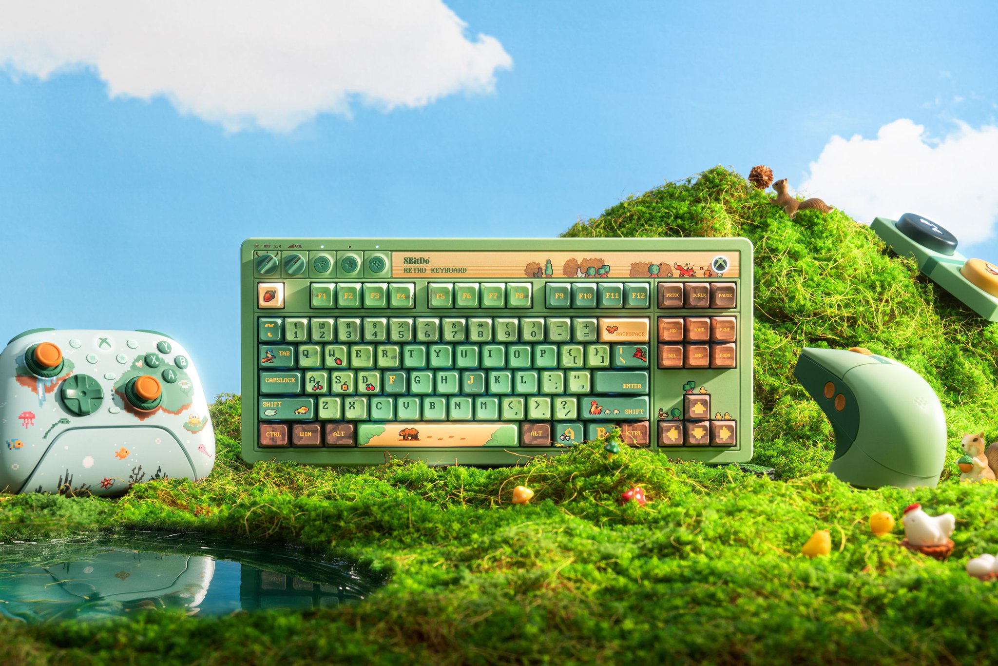 8BitDo unveils new collection of products with a pixelated nature-inspired design