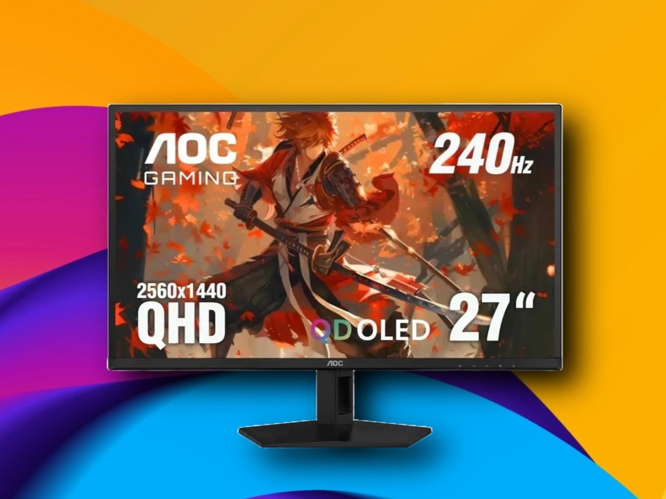 QD-OLED gaming monitor under $300: 27-inch AOC QD-OLED 240 Hz QHD monitor on sale in certified-refurbished condition