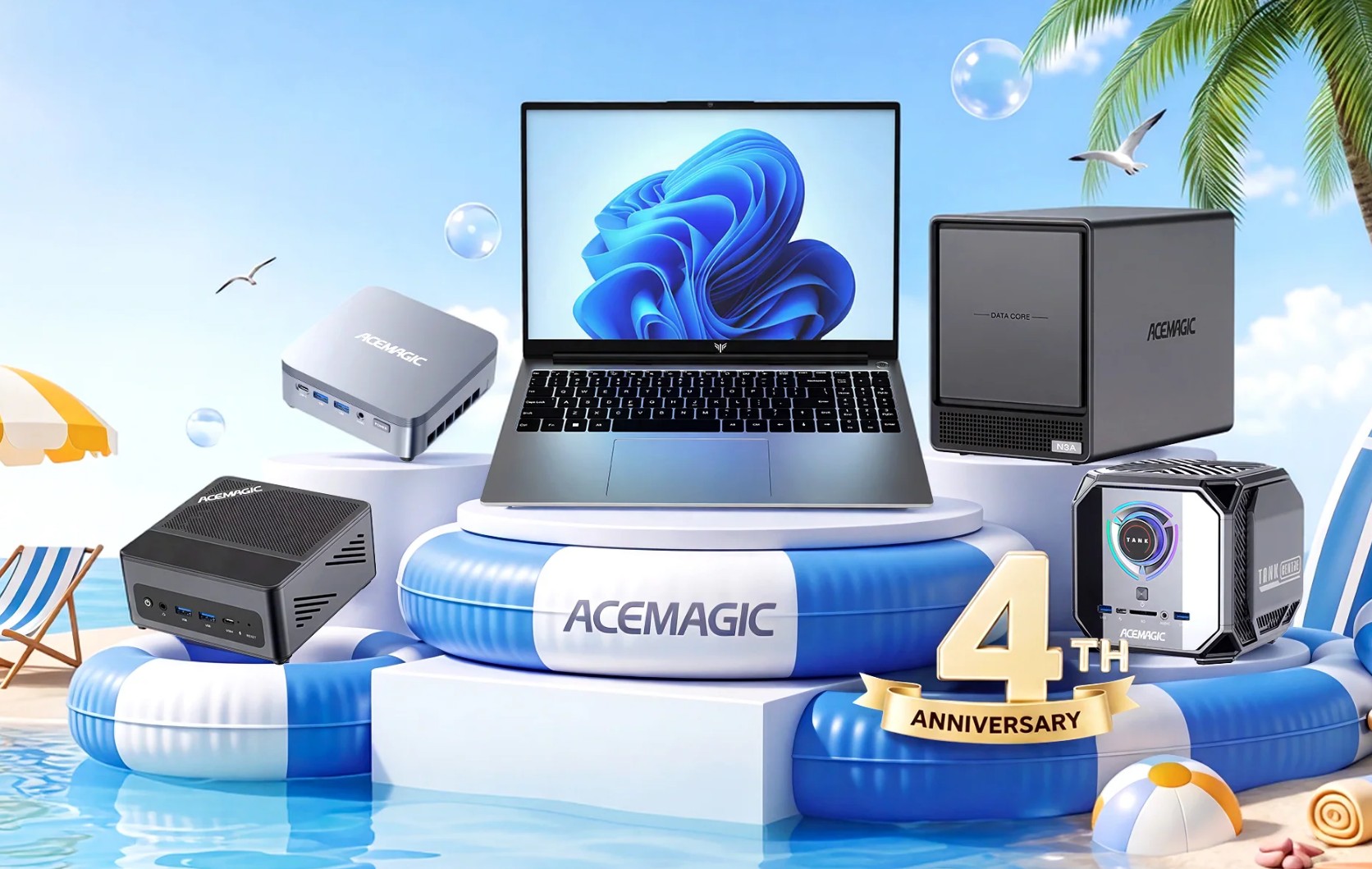Acemagic anniversary 2026: Big discount campaign on mini PCs, laptops and NAS systems