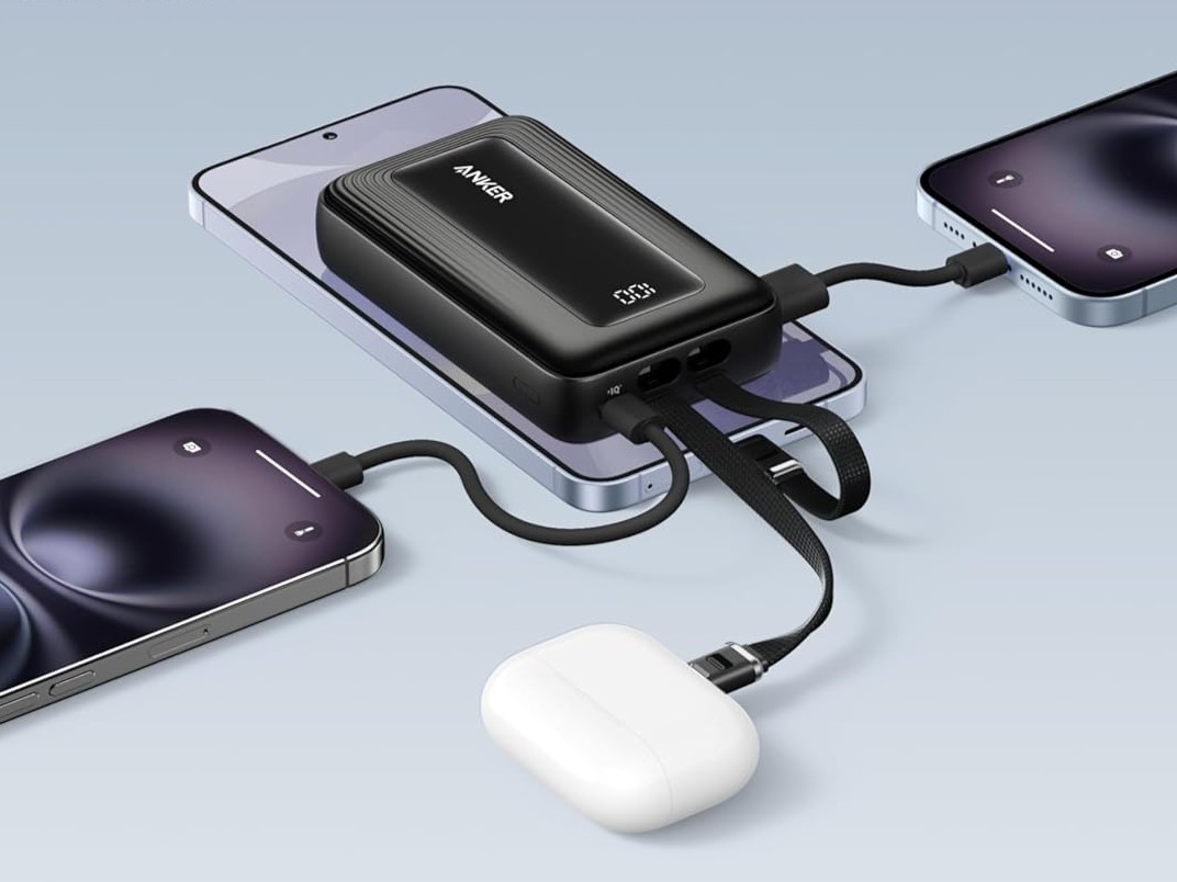 Power Bank Anker Zolo 20000 MAh – 45W, Câbles USB-C Intégrés, Charge Rapide Pour Portable Et Appareils