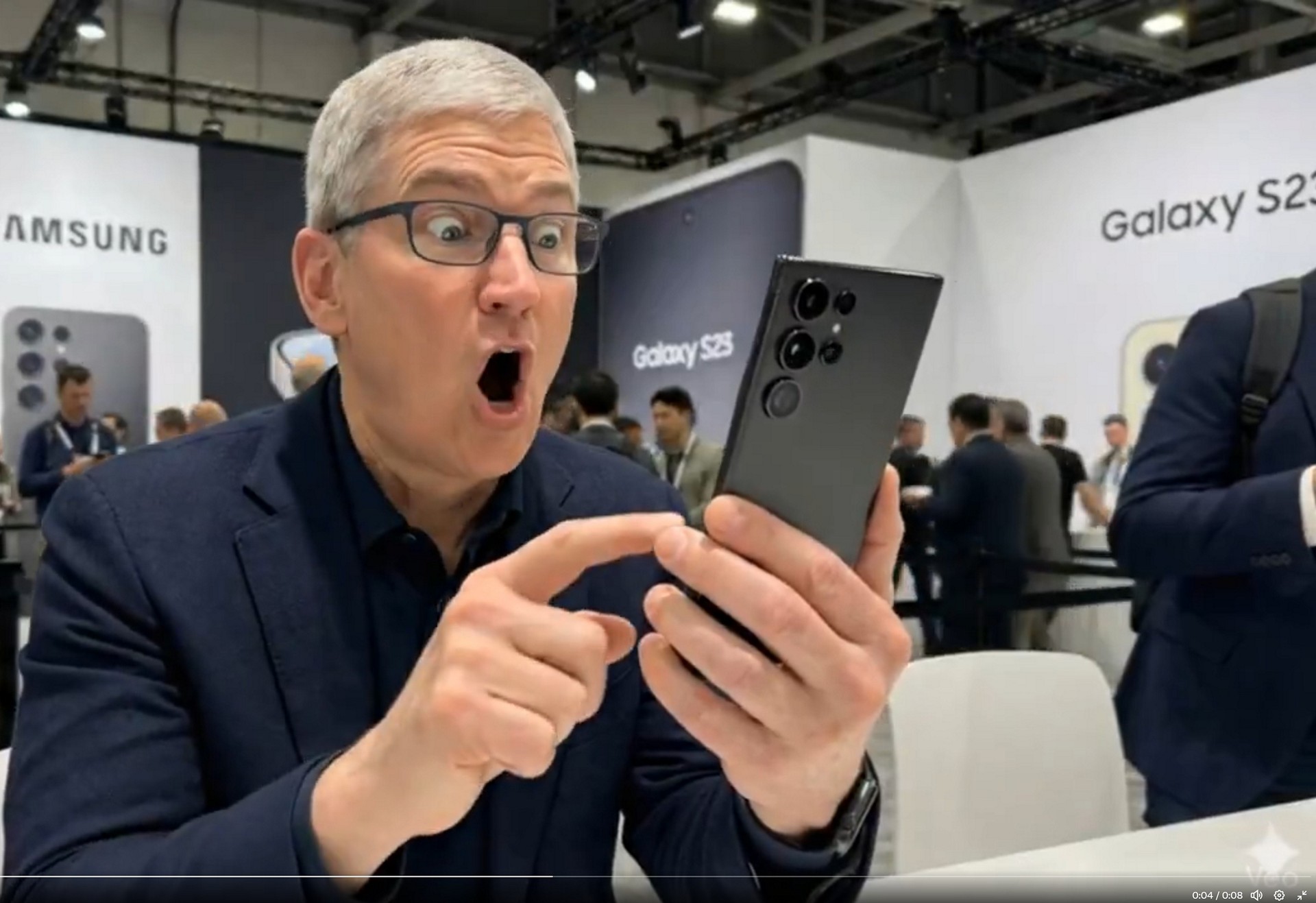 Tim Cook loves the Galaxy S25: Comedic AI clip goes viral