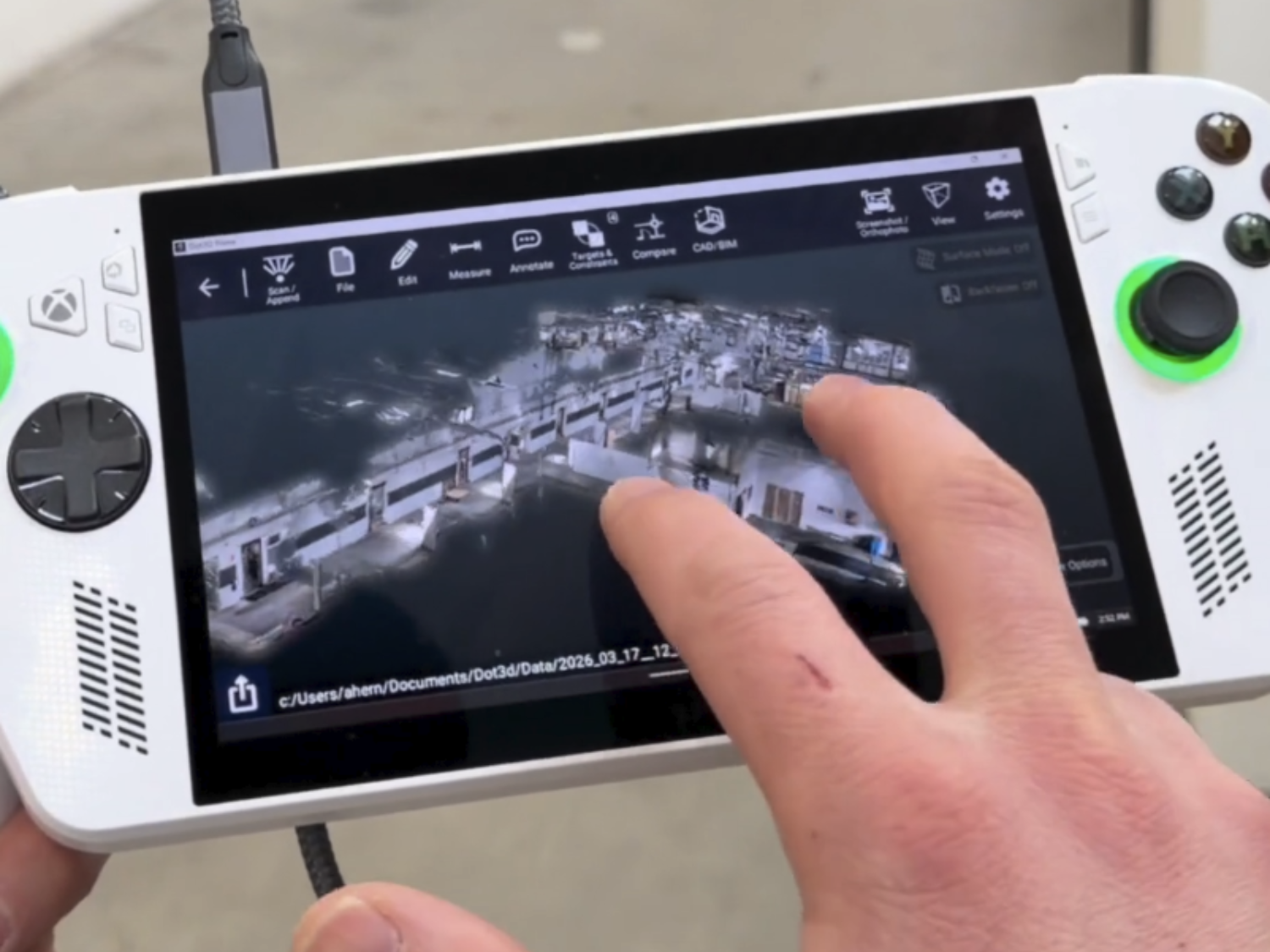 Asus ROG Xbox Ally X turns into a portable 3D scanner for real-time mapping