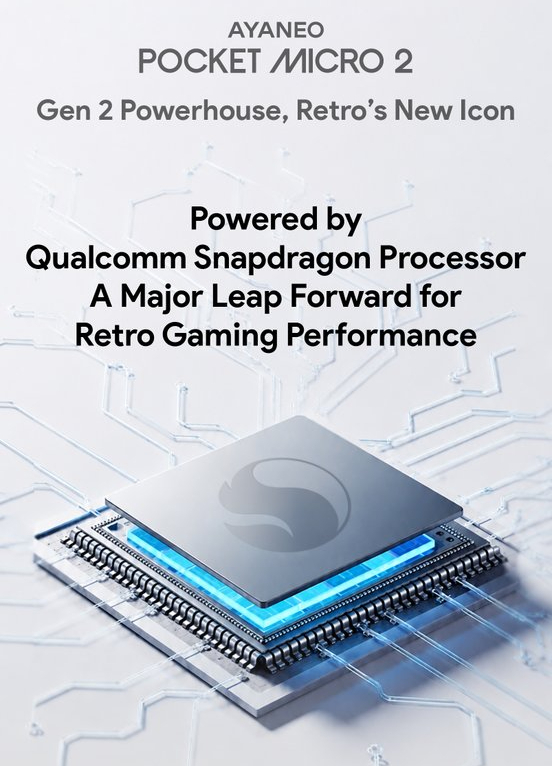 The Ayaneo Pocket Micro 2 will have a Snapdragon processor.