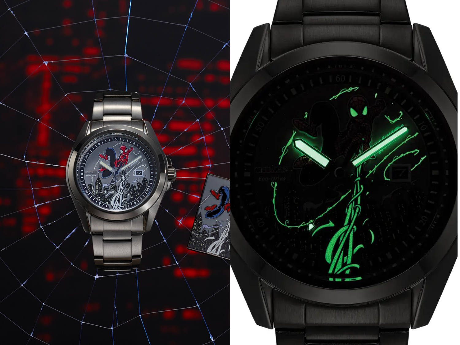 New Citizen collab watch with black ion-plated case launches, featuring glow-in-the-dark dial