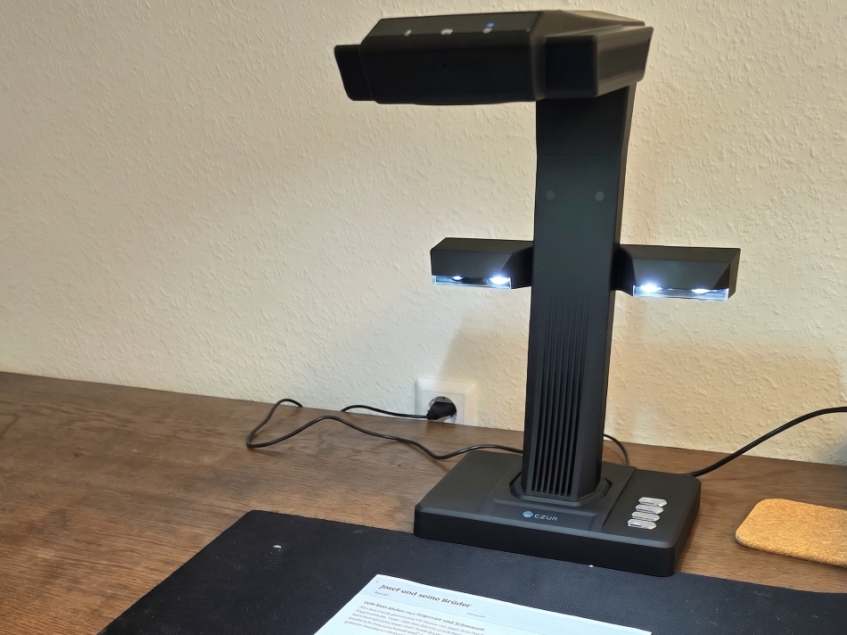 Digitization instead of Paper—Testing the CZUR ET Max Scanner