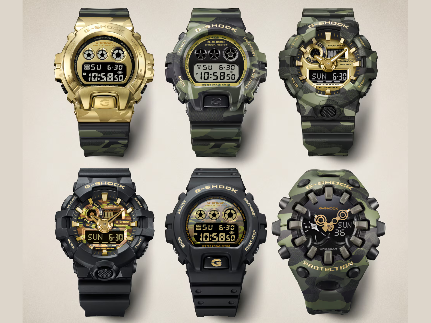 Casio brings 4 new camo G-Shock watches to the US with free camo pouch in tow