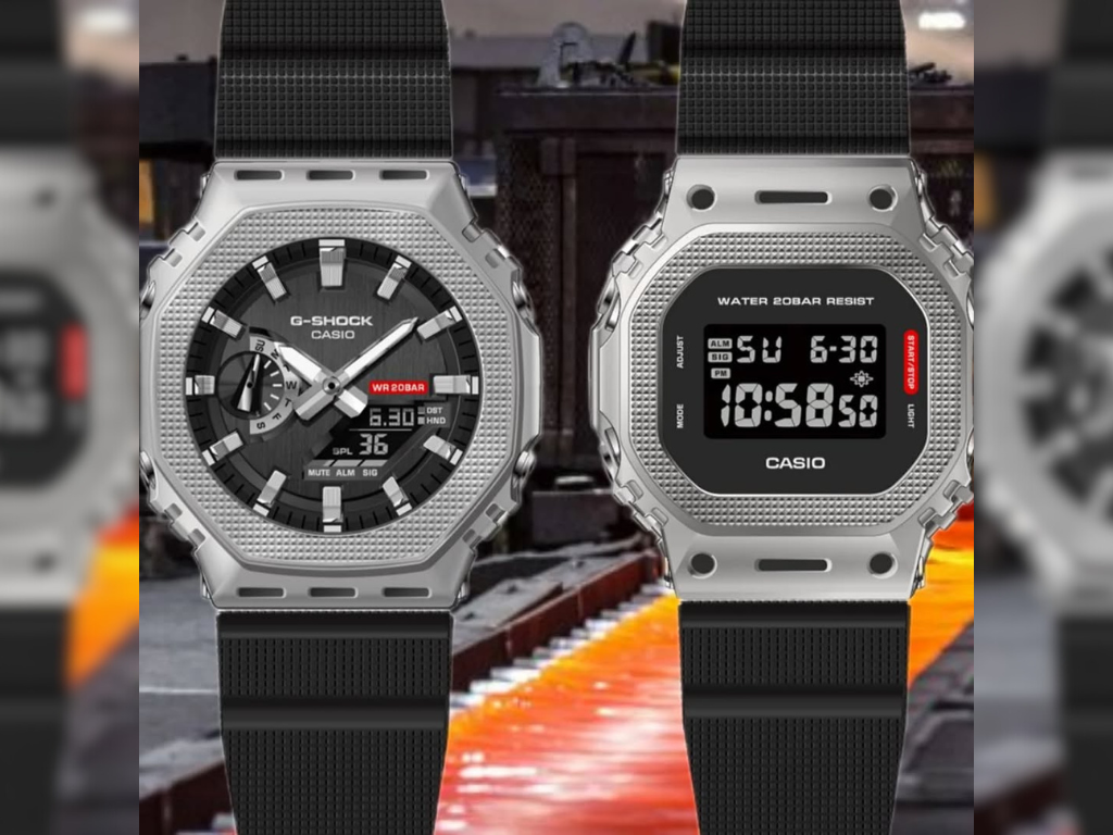New Casio G-Shock GM-5600 and GM-2100 metal bezel watches leaked for a November 2025 launch Casio’s brand new G-Shock "Modern Industrial" series is reportedly debuting in November with GM-5600 and GM-2100 models in silver and gunmetal. Grid-patterned…