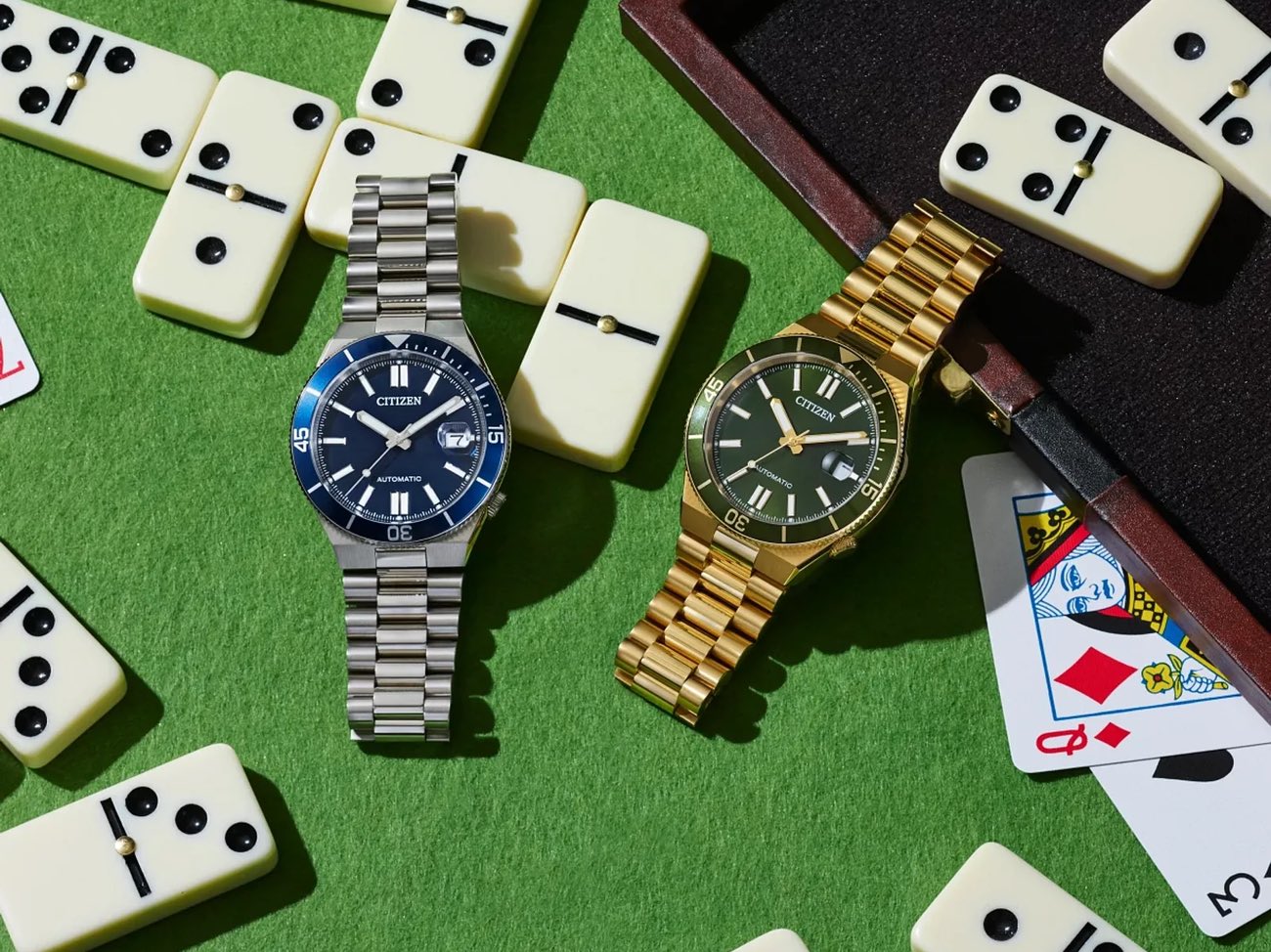 New Citizen Tsuyosa Shore watches with 120-click unidirectional bezel and and automatic Caliber 8210 launch in more markets