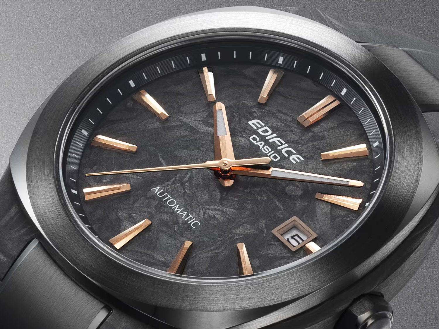 Casio's Edifice EFK-200 automatic watches finally arrive in the US, including forged carbon-fiber dial