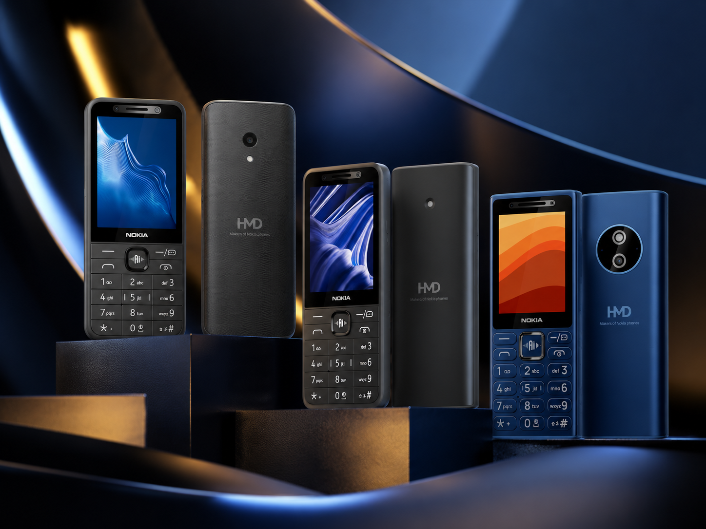 HMD silently launches four new Nokia feature phones with AI assistant buttons
