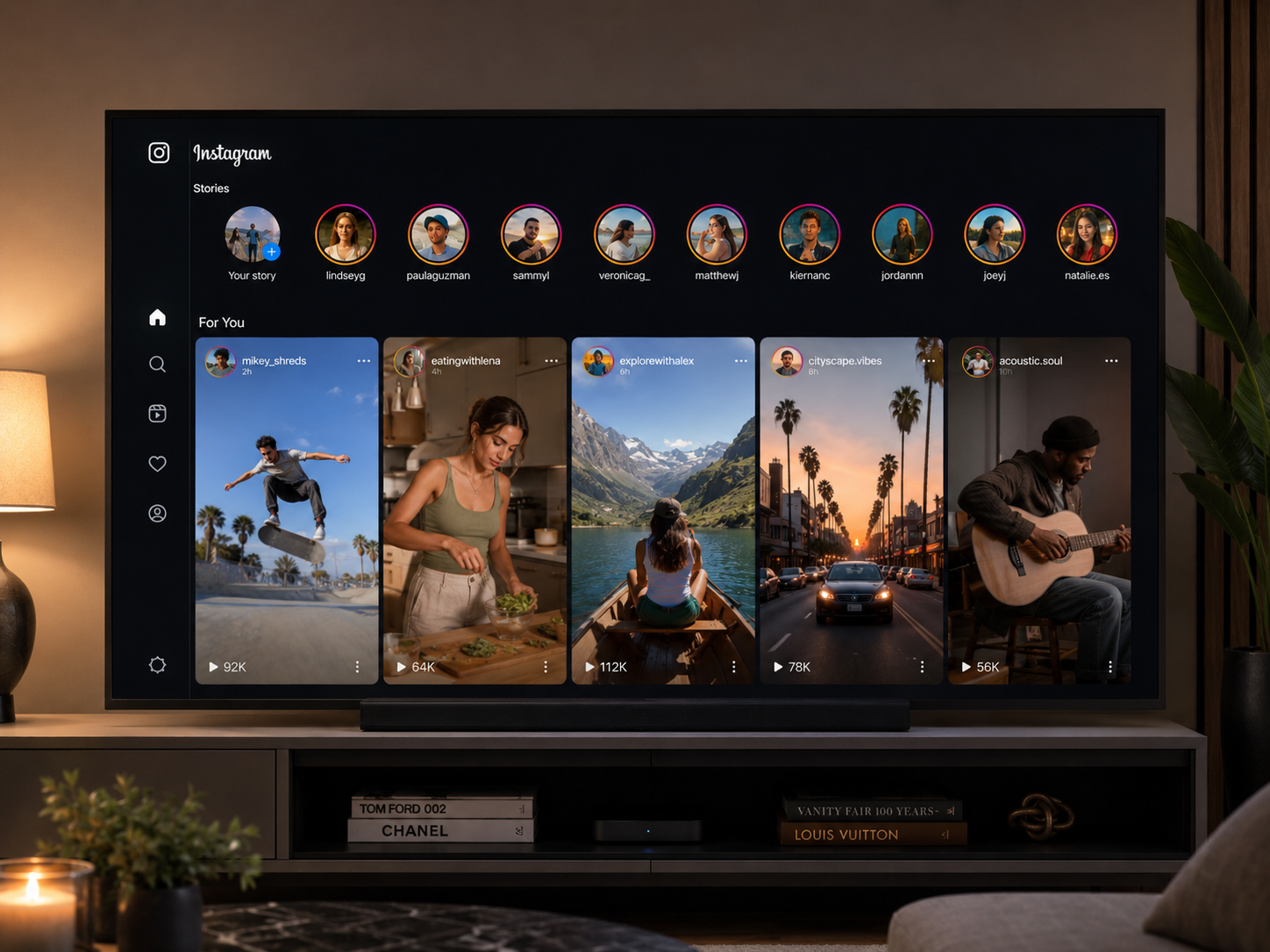 Instagram for TV arrives on Samsung smart TVs in the US