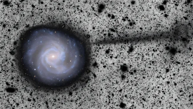 Image of the stellar stream coming from the galaxy M61. (Image source: Romanowsky et al. 2025, RNAAS)
