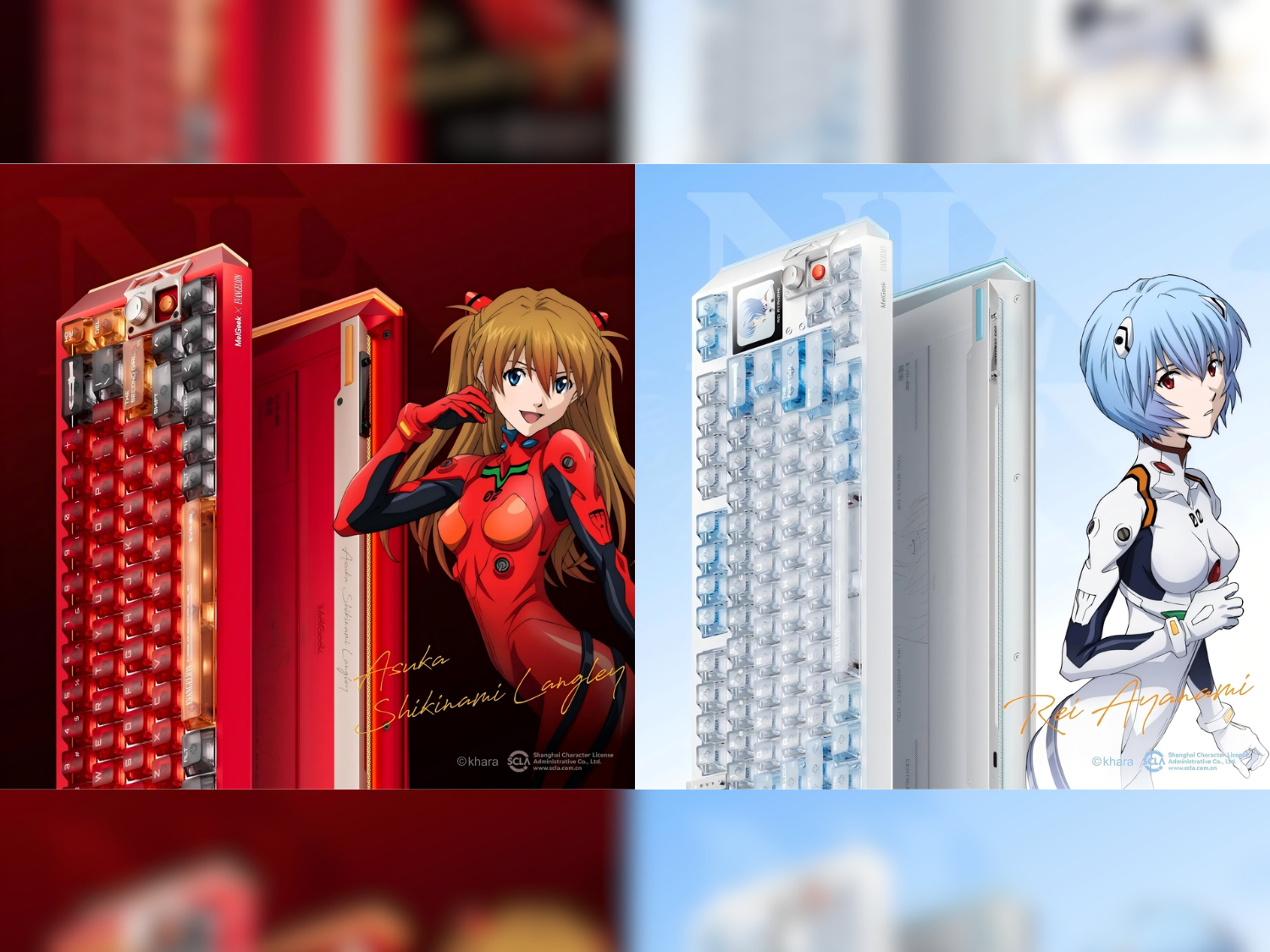 MelGeek's new limited-edition Evangelion keyboards bring Hall-effect switches, Rei adds 60Hz OLED touchscreen