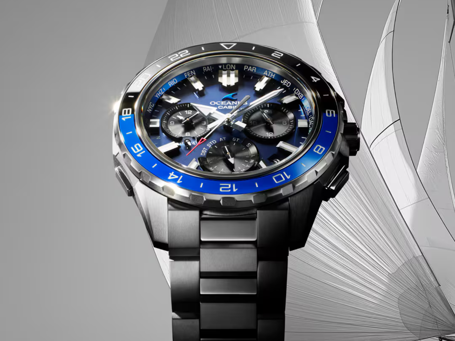 Casio debuts 3 new titanium Oceanus OCW-P3000 watches with ceramic world-time bezels