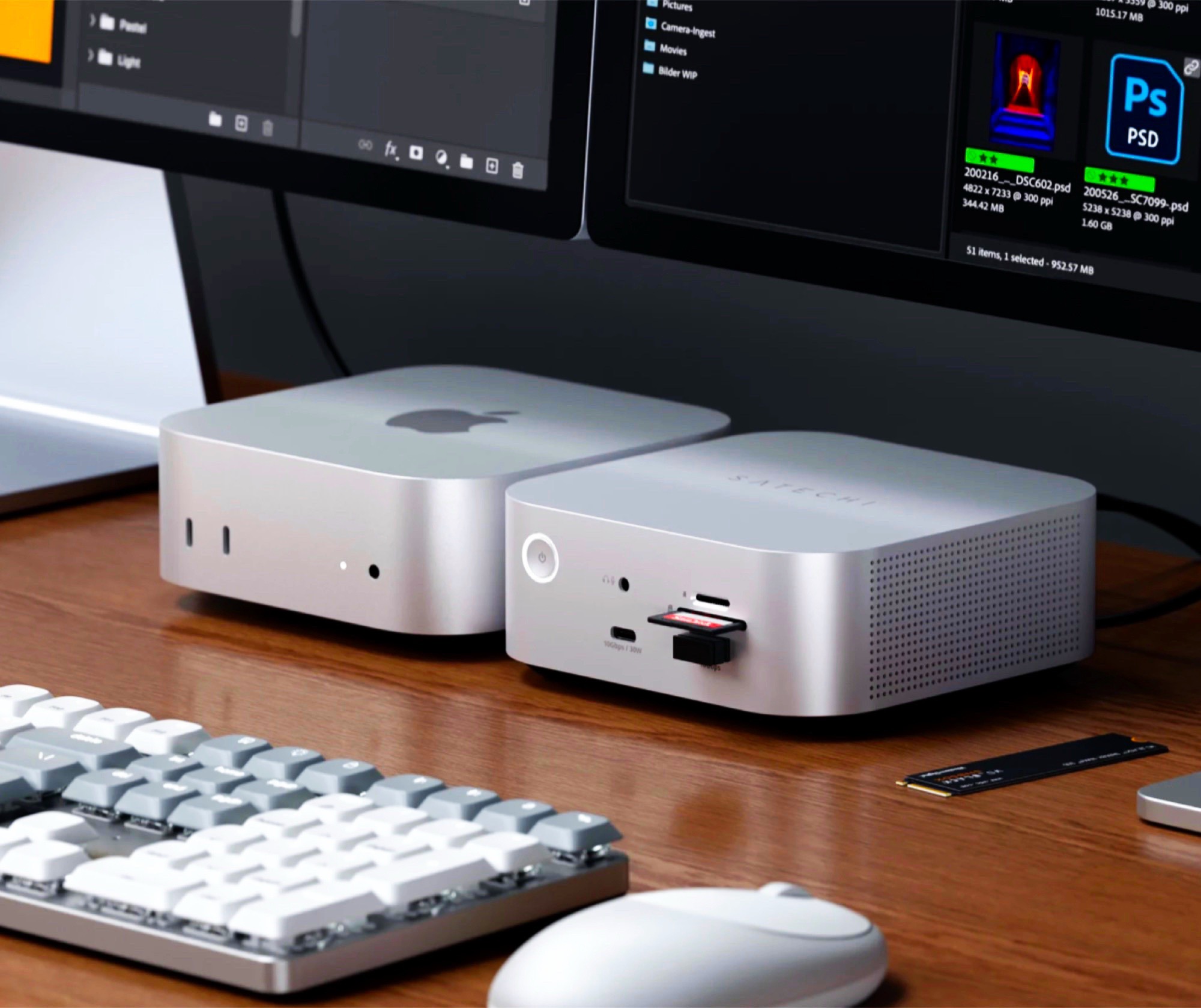 Thunderbolt 5 dock for Apple Mac mini: Satechi CubeDock adds ports
