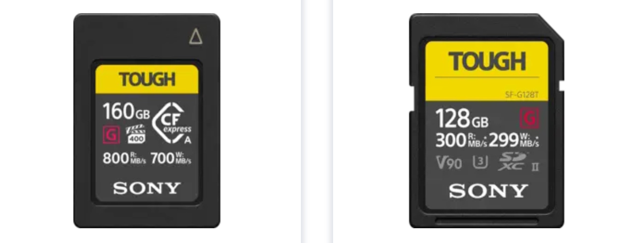 Sony announces suspension of CFexpress and SD memory card sales due to shortages