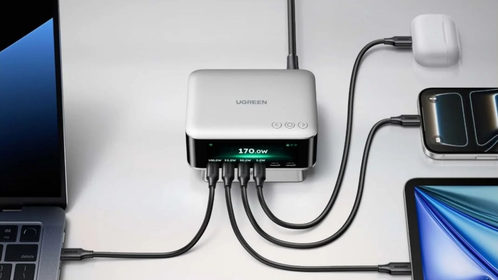 Ugreen launches Nexode Pro 300W charger with smart display