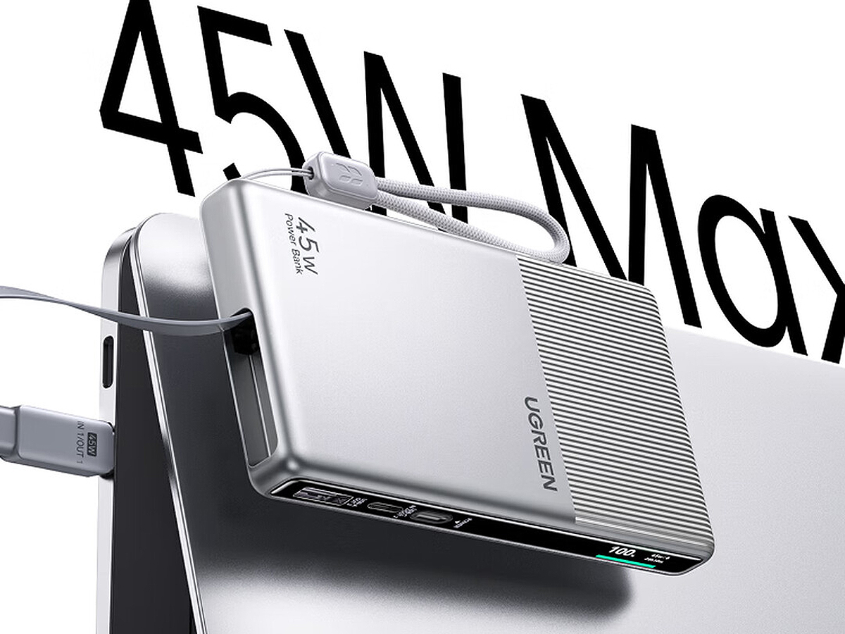 Affordable Ugreen power bank launches with retractable cable and 45W fast charging support