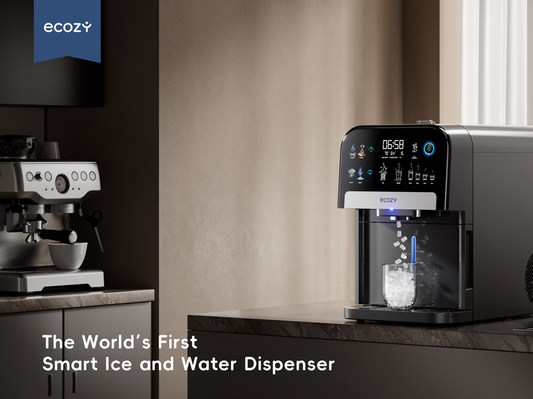 Ecozy Smart Ice and Water Dispenser launches as hyper-modern new cold ...