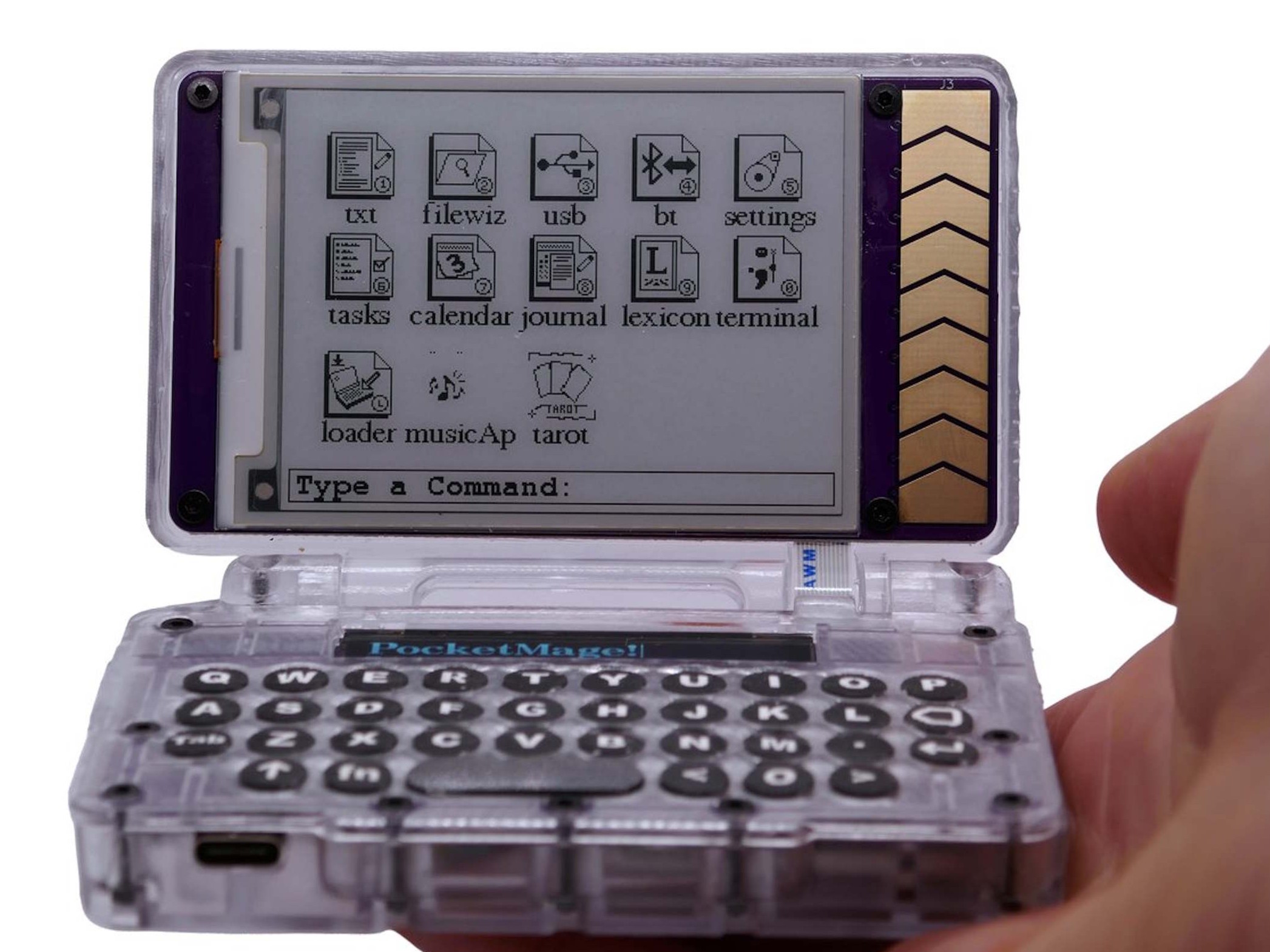 PocketMage: Distraction-free handheld PDA with e-paper &amp; physical keyboard