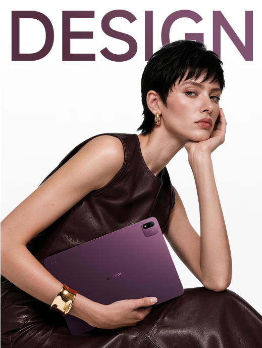 Xiaomi Pad 9 Pro Max showcased in a lifestyle setting with its slim design and purple finish