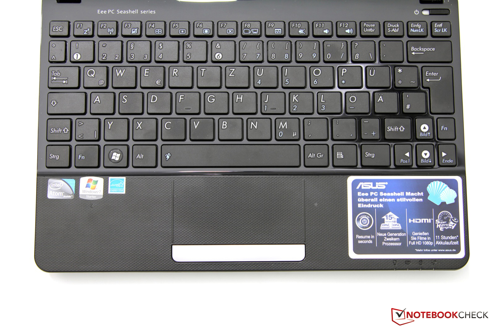 Review Asus Eee Pc 1011cx Netbook Notebookcheck Net Reviews