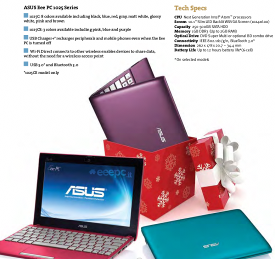 Asus to launch Eee PC 1025C and 1025CE netbooks News