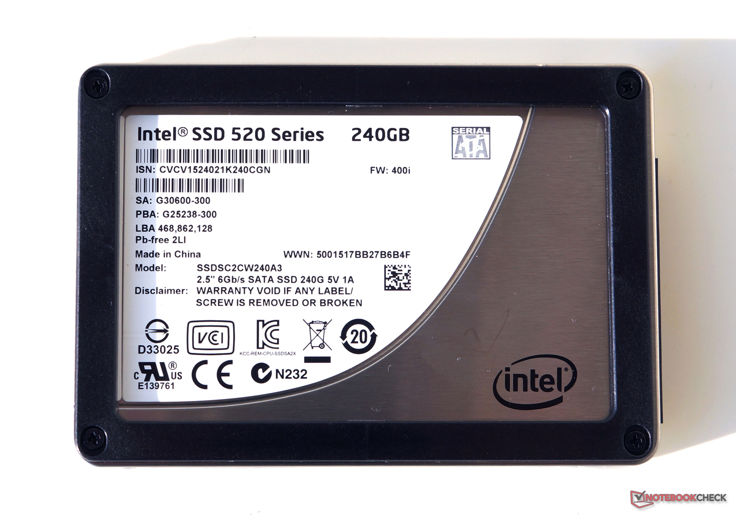 skirt To increase capsule Review Intel 520 Series - 240 GB SSD - NotebookCheck.net Reviews