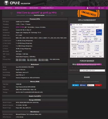 CPU-Z Validator screenshot of-record breaking frequency