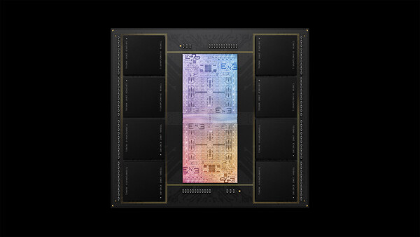 The current M1 Ultra features 128 GB of unified memory and 114 billion transistors. What will Apple call its next chip? M1 Extreme? (Image source: Apple)