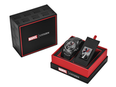 The new Citizen x Spider-man collab watch in box.
