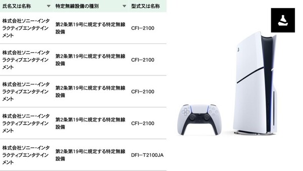 The new Sony PS5 Slim has the model number CFI-2100. (Image source: Kunkoku)