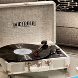 Victrola Vintage 3-Speed Bluetooth Portable Suitcase Record Player with Built-in Speakers. (Image source: Victrola via Amazon)