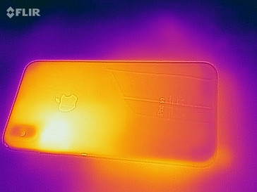 Heat-map of the back of the device