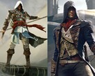 Edward Kenway from Assassin’s Creed Black Flag and Arno Dorian from Assassin’s Creed Unity shown side by side.