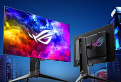 The ROG Swift OLED PG27AQDP will replace the PG27AQDM, pictured. (Image source: ASUS)