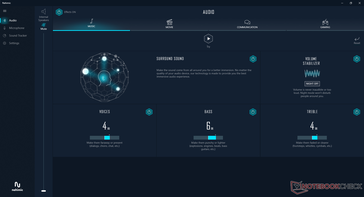 Nahimic 3 software with easy-to-use settings