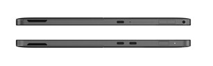 Ports on the new Eve V. The left side (bottom image) houses two Thunderbolt 4 ports.