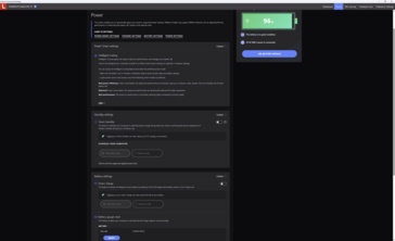 Lenovo Commercial Advantage power settings