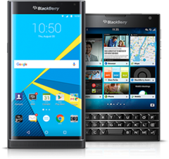 The Blackberry Priv and Passport are no longer available directly from Blackberry. (Image: Blackberry)