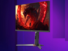 The Nitro XV270X runs at 72 Hz in the 5K mode. Pictured: a promo picture of the gaming monitor. (Image source: Acer)