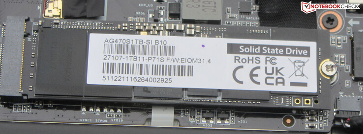 A PCIe-4 SSD serves as the system drive.